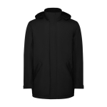 Parka de poliéster reciclado impermeable 400 g/m2 Roly Direct America color negro segunda vista