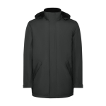 Parka de poliéster reciclado impermeable 400 g/m2 Roly Direct America color gris topo segunda vista