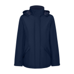 Parka de poliéster reciclado para mujer 400 g/m2 Roly Direct America color azul marino segunda vista