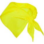 Clásico pañuelo triangular de poliéster en colores vibrantes color amarillo segunda vista