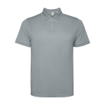 Polo técnico de poliéster reciclado manga corta 125 g/m2 Roly Direct Tormo color gris segunda vista