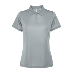 Polo técnico para mujer de poliéster reciclado 125 g/2 Roly Direct Tormo color gris segunda vista
