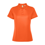 Polo técnico para mujer de poliéster reciclado 125 g/2 Roly Direct Tormo color naranja oscuro segunda vista