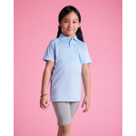 Polo técnico de poliéster piqué de manga corta 150 g/m2 Roly Direct Monzha color blanco segunda vista de uso