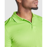 Polo técnico de poliéster piqué de manga corta 150 g/m2 Roly Direct Monzha color turquesa vista detalle 1