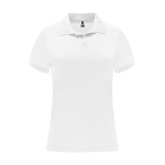 Polo técnico de poliéster piqué para mujer 150 g/m2 Roly Direct Monzha color blanco segunda vista
