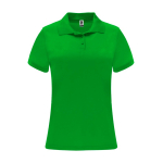 Polo técnico de poliéster piqué para mujer 150 g/m2 Roly Direct Monzha color verde segunda vista