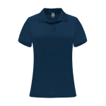Polo técnico de poliéster piqué para mujer 150 g/m2 Roly Direct Monzha color azul marino segunda vista