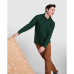 Polo de poliéster y algodón de manga larga 220 g/m2 Roly Direct Carpe color azul marino primera vista de uso