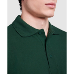 Polo de poliéster y algodón de manga larga 220 g/m2 Roly Direct Carpe color azul marino vista detalle 1