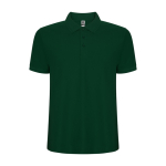 Polo de manga corta en punto piqué 220 g/m2 Roly Direct Pegaso Premium color verde botella segunda vista