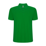 Polo de manga corta en punto piqué 220 g/m2 Roly Direct Pegaso Premium color verde bosque segunda vista