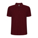 Polo de manga corta en punto piqué 220 g/m2 Roly Direct Pegaso Premium color granate segunda vista