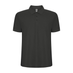 Polo de manga corta en punto piqué 220 g/m2 Roly Direct Pegaso Premium color gris topo segunda vista