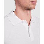 Polo de manga corta de algodón orgánico 210 g/m2 Roly Direct Prince color blanco vista detalle 1