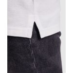 Polo de manga corta de algodón orgánico 210 g/m2 Roly Direct Prince color blanco vista detalle 2