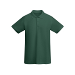 Polo de manga corta de algodón orgánico 210 g/m2 Roly Direct Prince color verde botella segunda vista