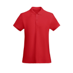 Polo de mujer de algodón orgánico 210 g/m2 Roly Direct Prince color rojo segunda vista