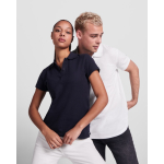 Polo de mujer de algodón orgánico 210 g/m2 Roly Direct Prince color rojo tercera vista de uso