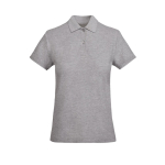 Polo de mujer de algodón orgánico 210 g/m2 Roly Direct Prince color gris claro segunda vista