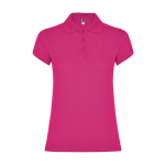 Polo de algodón en punto piqué para mujer 200 g/m2 Roly Direct Star color rosa segunda vista