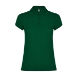 Polo de algodón en punto piqué para mujer 200 g/m2 Roly Direct Star color verde botella segunda vista