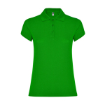 Polo de algodón en punto piqué para mujer 200 g/m2 Roly Direct Star color verde bosque segunda vista