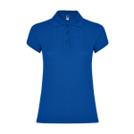 Polo de algodón en punto piqué para mujer 200 g/m2 Roly Direct Star color azul real segunda vista