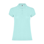 Polo de algodón en punto piqué para mujer 200 g/m2 Roly Direct Star color verde menta segunda vista