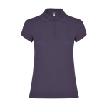 Polo de algodón en punto piqué para mujer 200 g/m2 Roly Direct Star color lila segunda vista