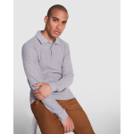 Polo de algodón de manga larga con puños canalé 220 g/m2 Roly Direct Estrella color azul marino cuarta vista de uso