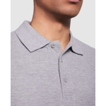 Polo de algodón de manga larga con puños canalé 220 g/m2 Roly Direct Estrella color azul marino vista detalle 1