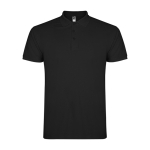 Polo de hombre de algodón punto piqué de hombre 200 g/m2 Roly Direct Star color negro segunda vista