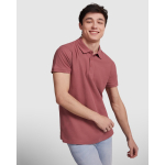 Polo de hombre de algodón punto piqué de hombre 200 g/m2 Roly Direct Star color blanco cuarta vista de uso