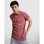 Polo de hombre de algodón punto piqué de hombre 200 g/m2 Roly Direct Star color blanco sexta vista de uso