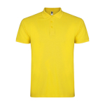 Polo de hombre de algodón punto piqué de hombre 200 g/m2 Roly Direct Star color amarillo segunda vista