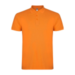 Polo de hombre de algodón punto piqué de hombre 200 g/m2 Roly Direct Star color naranja segunda vista