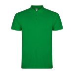 Polo de hombre de algodón punto piqué de hombre 200 g/m2 Roly Direct Star color verde tropical segunda vista