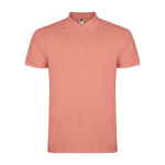 Polo de hombre de algodón punto piqué de hombre 200 g/m2 Roly Direct Star color marrón anaranjado segunda vista
