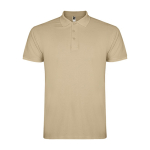 Polo de hombre de algodón punto piqué de hombre 200 g/m2 Roly Direct Star color arena segunda vista