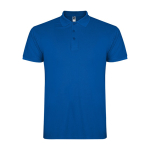 Polo de hombre de algodón punto piqué de hombre 200 g/m2 Roly Direct Star color azul real segunda vista