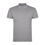 Polo de hombre de algodón punto piqué de hombre 200 g/m2 Roly Direct Star color gris claro segunda vista