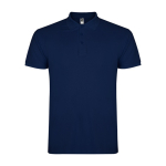 Polo de hombre de algodón punto piqué de hombre 200 g/m2 Roly Direct Star color azul marino segunda vista