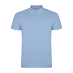 Polo de hombre de algodón punto piqué de hombre 200 g/m2 Roly Direct Star color azul claro segunda vista