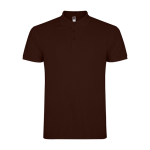 Polo de hombre de algodón punto piqué de hombre 200 g/m2 Roly Direct Star color marrón oscuro segunda vista