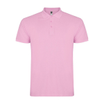Polo de hombre de algodón punto piqué de hombre 200 g/m2 Roly Direct Star color rosa claro segunda vista