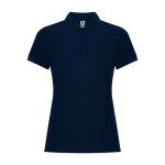 Polo de algodón y poliéster para mujer slim Roly Direct Pegaso Premium color azul marino segunda vista