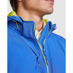 Softshell de 2 capas con capucha extraíble y bolsillos con cremallera Roly Direct Siberia color rojo vista detalle 1