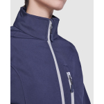 Chaqueta softshell con elastano para mujer 300 g/m2 Roly Direct Antartida color azul marino vista detalle 1