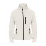Chaqueta softshell con elastano para mujer 300 g/m2 Roly Direct Antartida color blanco roto segunda vista